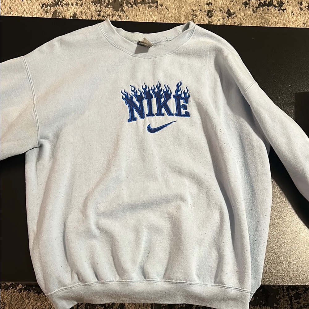 Nike Blue Sweatshirt with Iconic Logo